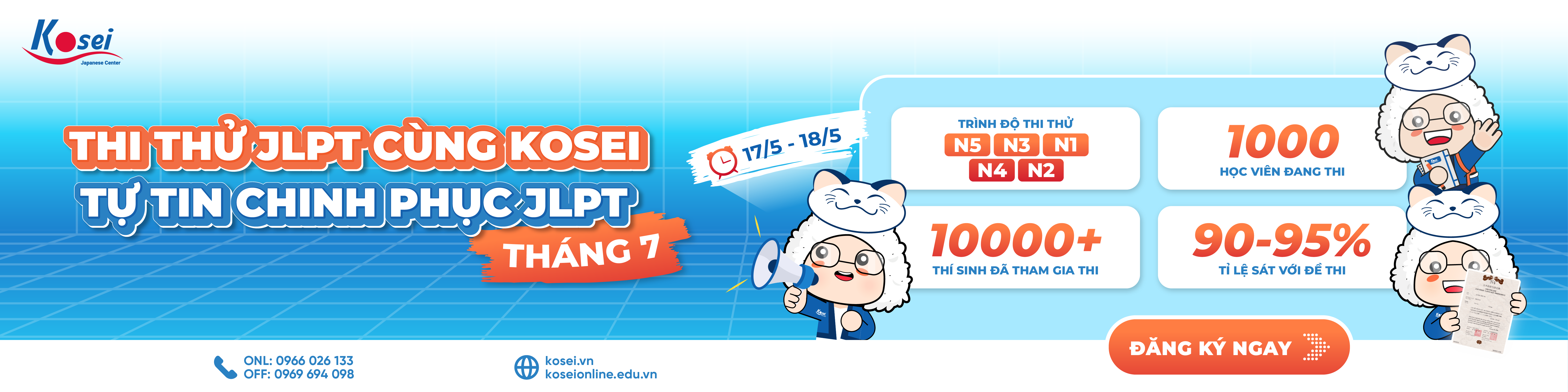 Thi thử JLPT N5 - N1 (Lần 1) - Kỳ thi JLPT tháng 7/2025
